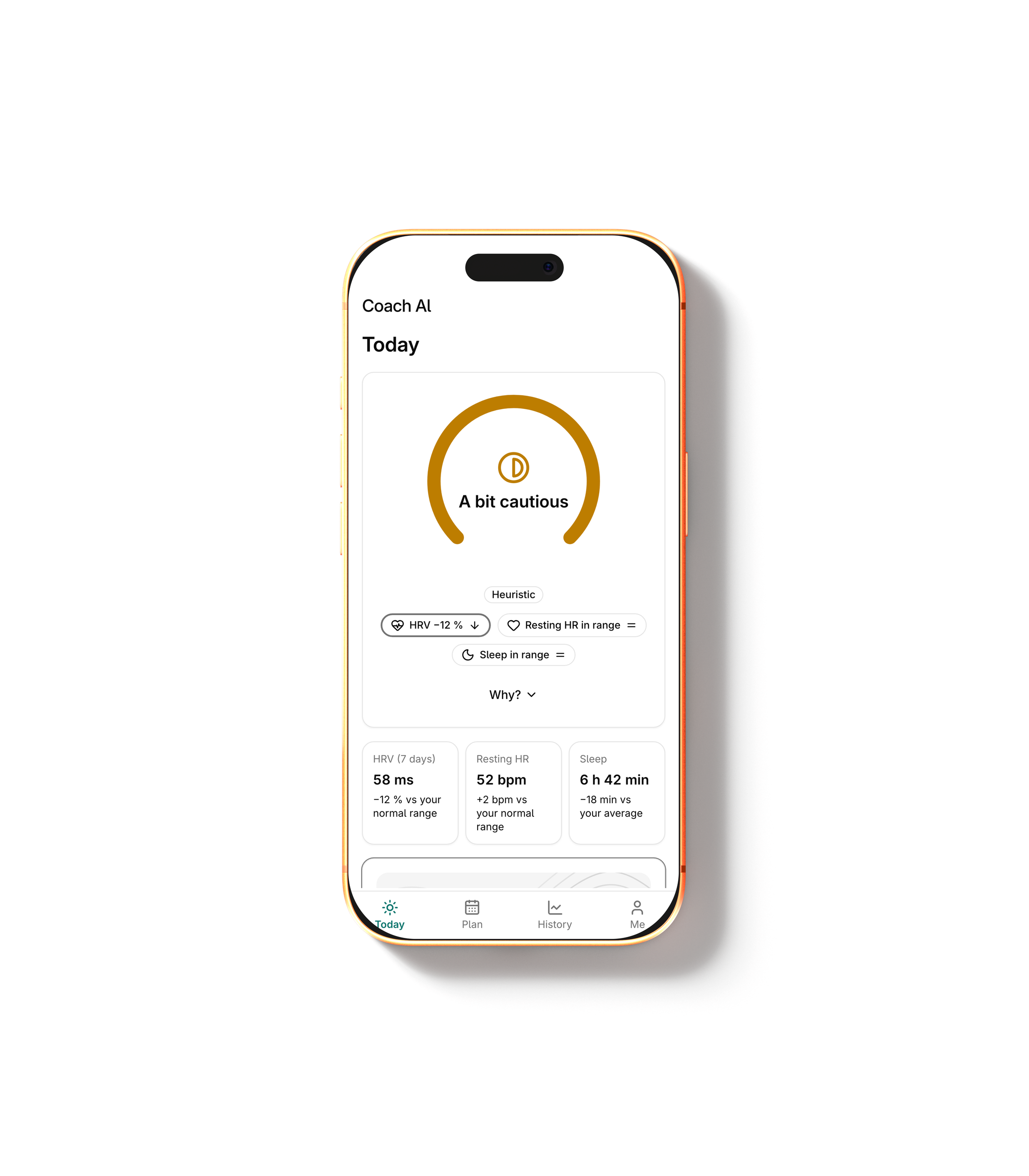 Coach Al app mockup